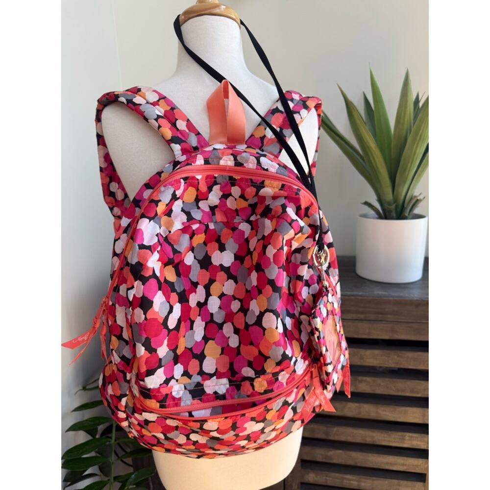 Vera Bradley Lighten Up Just Right Backpack Pixie Confetti Pink + Lanyard ID - Picture 10 of 16